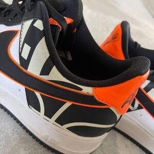 Nike Air Force 1, Black and Orange Air Sneakers